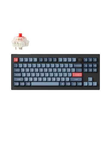 Геймърска механична клавиатура Keychron V3 Max QMK, Carbon Black, Gateron Jupiter Red Switch, RGB Backlight - V3M-D1