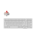 Геймърска механична клавиатура Keychron K4 Pro White Hot-Swappable Full-Size K Pro Red Switch White LED - K4P-O1