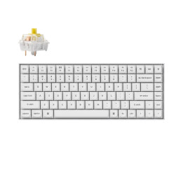 Геймърска механична клавиатура Keychron K2 Pro White QMK/VIA Hot-Swappable K Pro Banana Switch, RGB Backlight Plastic Frame - K2P-P4