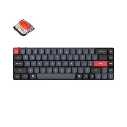 Геймърска механична клавиатура Keychron K7 Pro QMK/VIA 65% Hot-Swappable Low Profile Gateron Red Switch RGB Backlight - K7P-H1