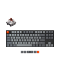 Геймърска механична клавиатура Keychron K8 TKL, Hot-Swappable Gateron Optical Brown Switch RGB Backlight - K8-P3