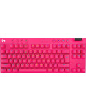 Геймърска механична клавиатура Logitech G Pro X TKL Lightspeed Tactile Switch, Magenta - 920-012159