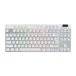 Геймърска механична клавиатура Logitech G Pro X TKL White Lightspeed Tactile Switch - 920-012148