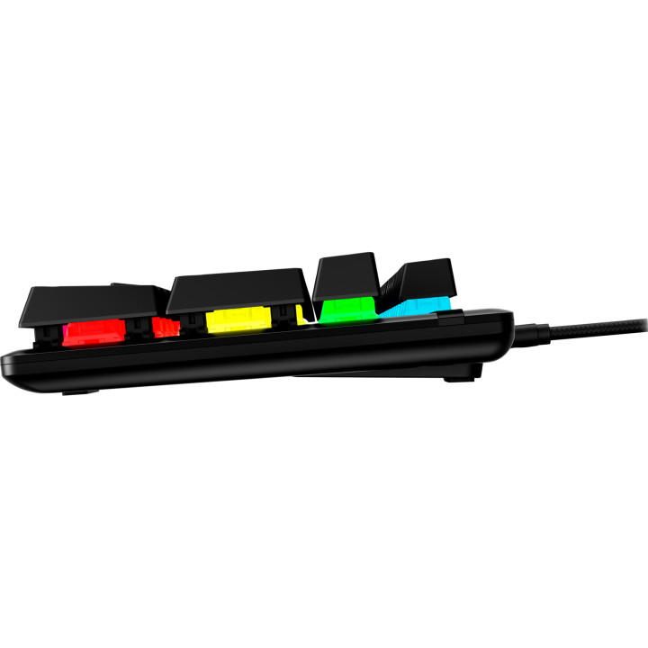 Геймърска механична клавиатура HyperX Alloy Origins PBT, HyperX Aqua суичове, RGB, Черен - 639N5AA#ABA