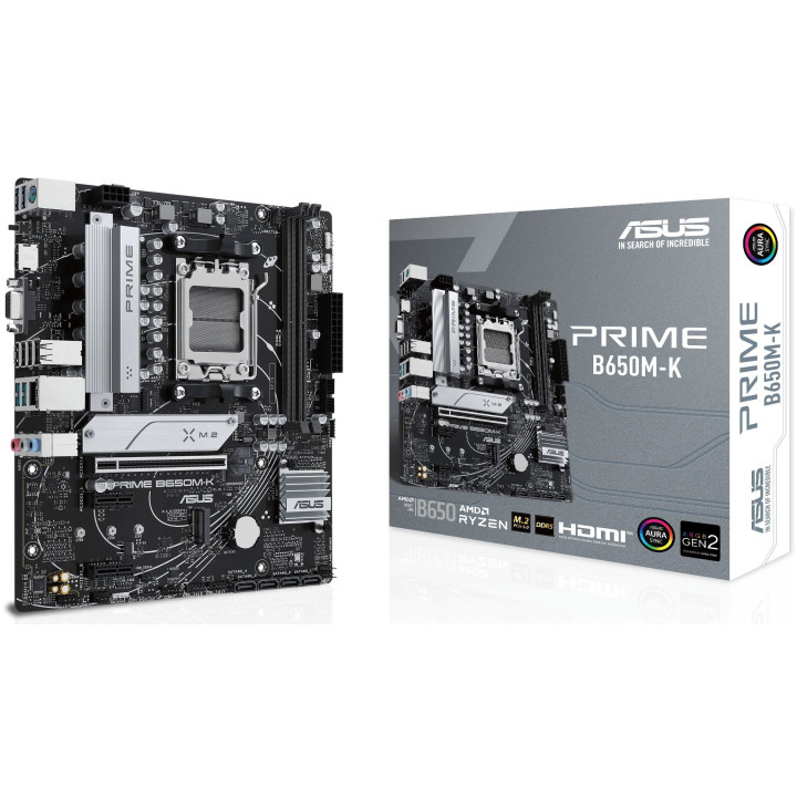 Дънна платка Asus PRIME B650M-K, AM5, 2xDDR5 - 90MB1F60-M0EAY0