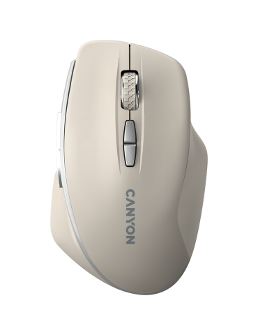 Безжична мишка Canyon MW-21, 7 buttons, DPI 800/1200/1600, Cosmic Latte - CNS-CMSW21CL