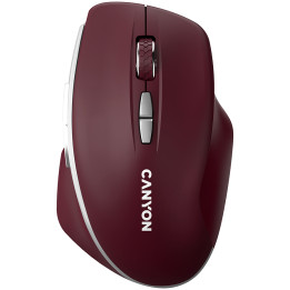 Безжична мишка Canyon MW-21, 7 buttons, DPI 800/1200/1600, Burgundy Red - CNS-CMSW21BR