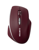 Безжична мишка Canyon MW-21, 7 buttons, DPI 800/1200/1600, Burgundy Red - CNS-CMSW21BR