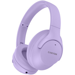 Bluetooth слушалки Canyon OnRiff 10, with Active Noise Cancellation function, BT V5.3 AC7006, battery 300mAh, Type-C charging plug, Purple - CNS-CBTHS10PU