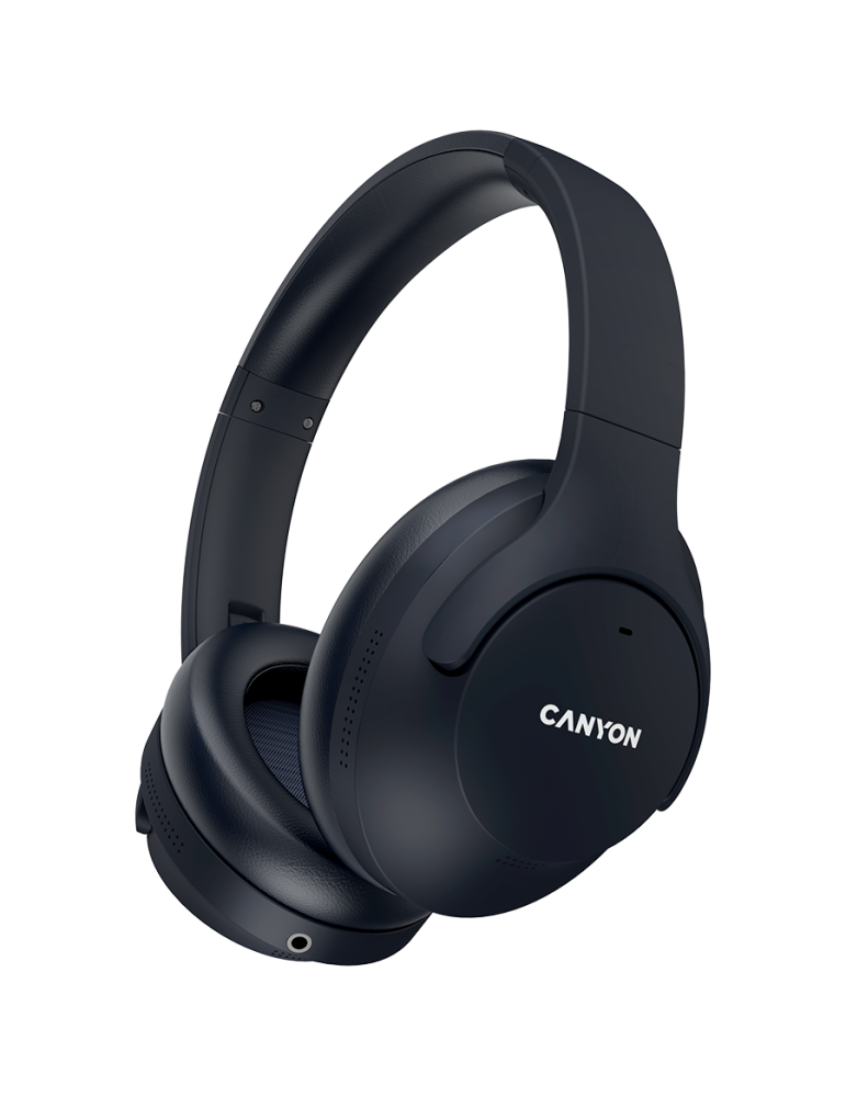 Bluetooth слушалки Canyon OnRiff 10, with Active Noise Cancellation function, BT V5.3 AC7006, battery 300mAh, Type-C charging plug, Black  - CNS-CBTHS10BK