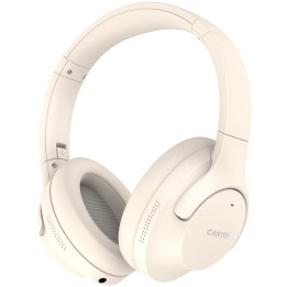 Bluetooth слушалки Canyon OnRiff 10, with Active Noise Cancellation function, BT V5.3 AC7006, battery 300mAh, Type-C charging plug, Beige - CNS-CBTHS10BG
