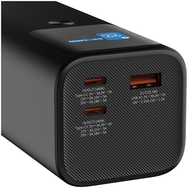Външна батерия Canyon PB-2010, 27000mAh/97.2Wh Li-poly, TFT display, Dark Grey - CNE-CPB2010DG