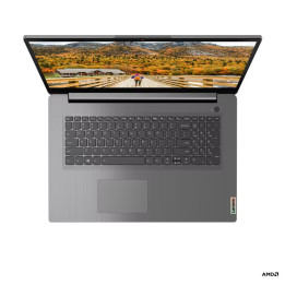 Лаптоп Lenovo IdeaPad 3 17ALC6, AMD Ryzen 5 5500U, 17.30" FHD, IPS 300nits AG, 72% NTSC, 12GB RAM, 512GB SSD, Integrated AMD Radeon Graphics - 82KV00J1BM