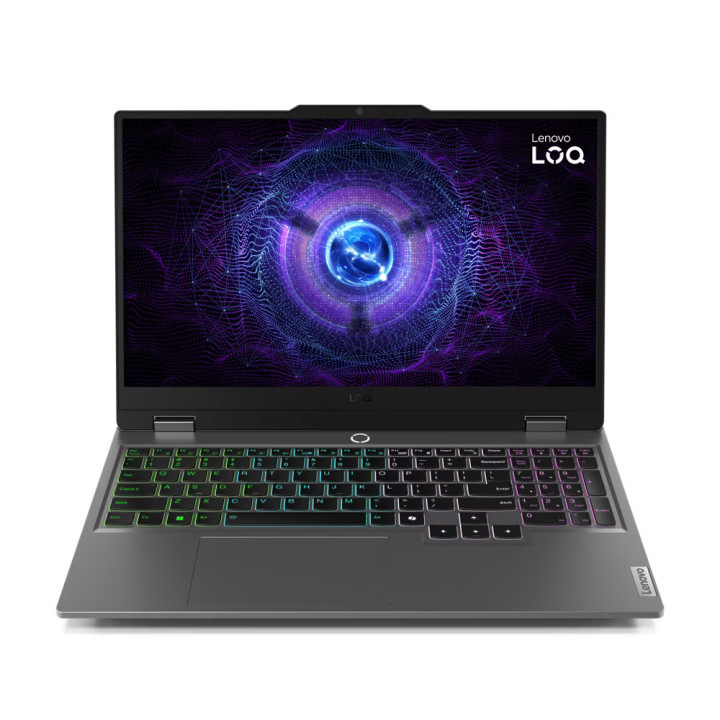 Лаптоп Lenovo LOQ 15IRX9, Intel Core i7-13650HX, 15.60" FHD, IPS 300nits AG, 100% sRGB, 144Hz, G-SYNC, 24GB RAM, 1TB SSD, NVIDIA GeForce RTX 4050 6GB GDDR6 - 83DV00HVBM