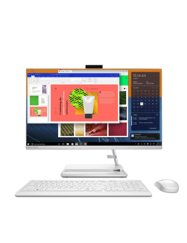 All in One компютър Lenovo IdeaCentre AIO 3 27ALC6, AMD Ryzen 7 7730U, 27" Full HD IPS AG, 16GB DDR4, 512GB SSD NVMe, 2x USB 3.2 Gen 1, HDMI, Free DOS - F0FY00GARI