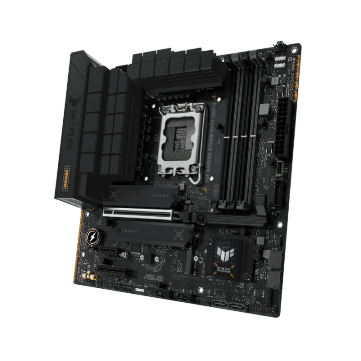 Дънна платка Asus TUF GAMING B760M-PLUS WIFI II, LGA1700 Micro-ATX, 4x DDR5, PCIe 5.0, WiFi 6 - 90MB1HE0-M0EAY0
