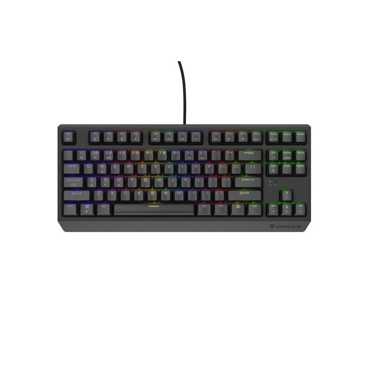 Механична геймърска клавиатура Genesis Thor 230 TKL US RGB Mechanical Outemu Red Black Hot Swap - NKG-2077