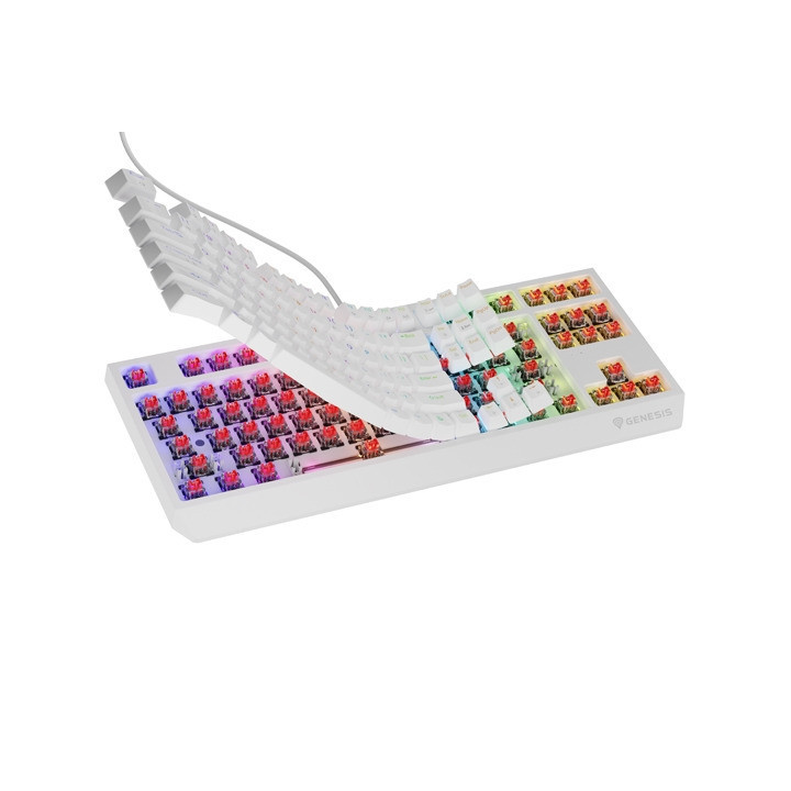 Механична геймърска клавиатура Genesis Thor 230 TKL US RGB Mechanical Outemu Red White Hot Swap - NKG-2078