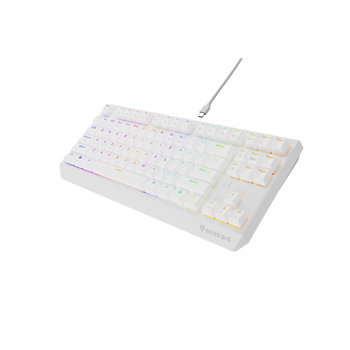 Механична геймърска клавиатура Genesis Thor 230 TKL US RGB Mechanical Outemu Red White Hot Swap - NKG-2078