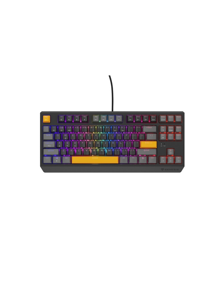 Механична геймърска клавиатура Genesis Thor 230 TKL Anchor Gray Positive US RGB Mechanical Outemu Red - NKG-2081