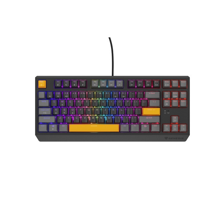 Механична геймърска клавиатура Genesis Thor 230 TKL Anchor Gray Positive US RGB Mechanical Outemu Red - NKG-2081