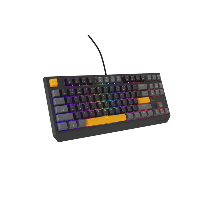 Механична геймърска клавиатура Genesis Thor 230 TKL Anchor Gray Negative US RGB Mechanical Outemu Red - NKG-2082