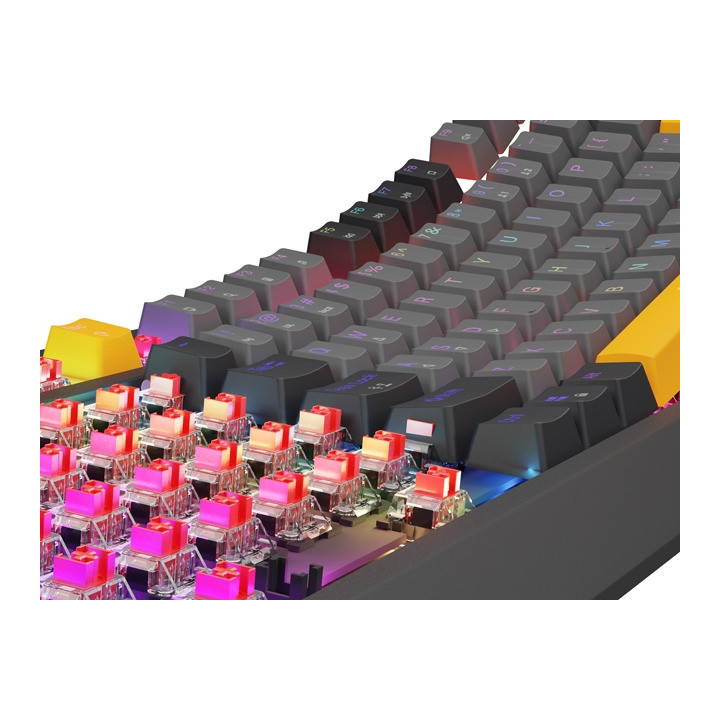 Механична геймърска клавиатура Genesis Thor 230 TKL Anchor Gray Negative US RGB Mechanical Outemu Red - NKG-2082