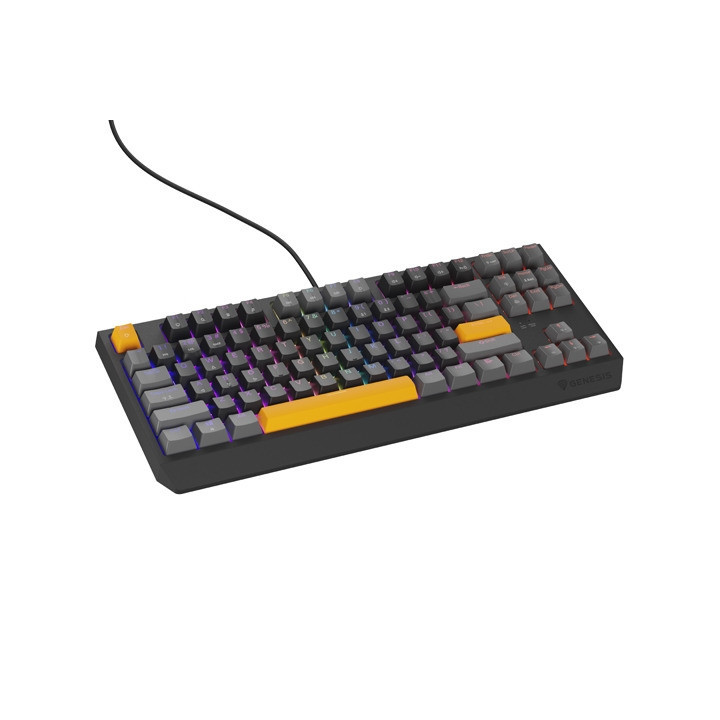 Механична геймърска клавиатура Genesis Thor 230 TKL Anchor Gray Positive US RGB Mechanical Outemu Red - NKG-2081
