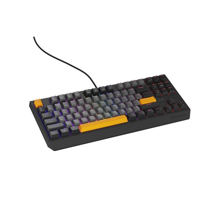 Механична геймърска клавиатура Genesis Thor 230 TKL Anchor Gray Negative US RGB Mechanical Outemu Red - NKG-2082