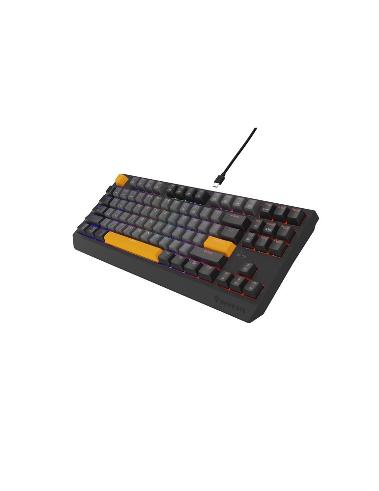 Механична геймърска клавиатура Genesis Thor 230 TKL Naval Blue Positive US Black RGB Mechanical Outemu Panda - NKG-2163
