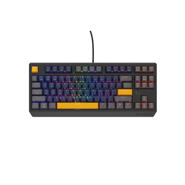 Механична геймърска клавиатура Genesis Thor 230 TKL Naval Blue Positive US Black RGB Mechanical Outemu Panda - NKG-2163