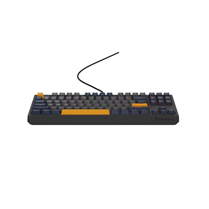 Механична геймърска клавиатура Genesis Thor 230 TKL Naval Blue Negative US RGB Mechanical Outemu Panda - NKG-2164