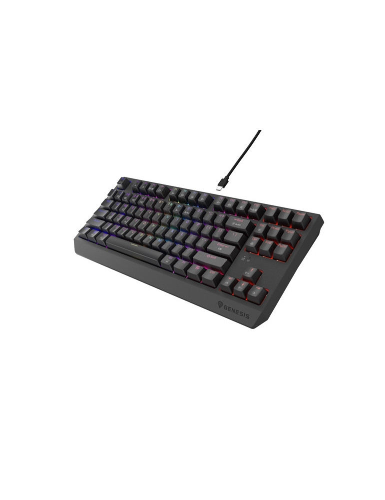 Безжична механична геймърска клавиатура Genesis Thor 230 TKL Wireless US Black RGB Mechanical Outemu Silent Lemon - NKG-2108