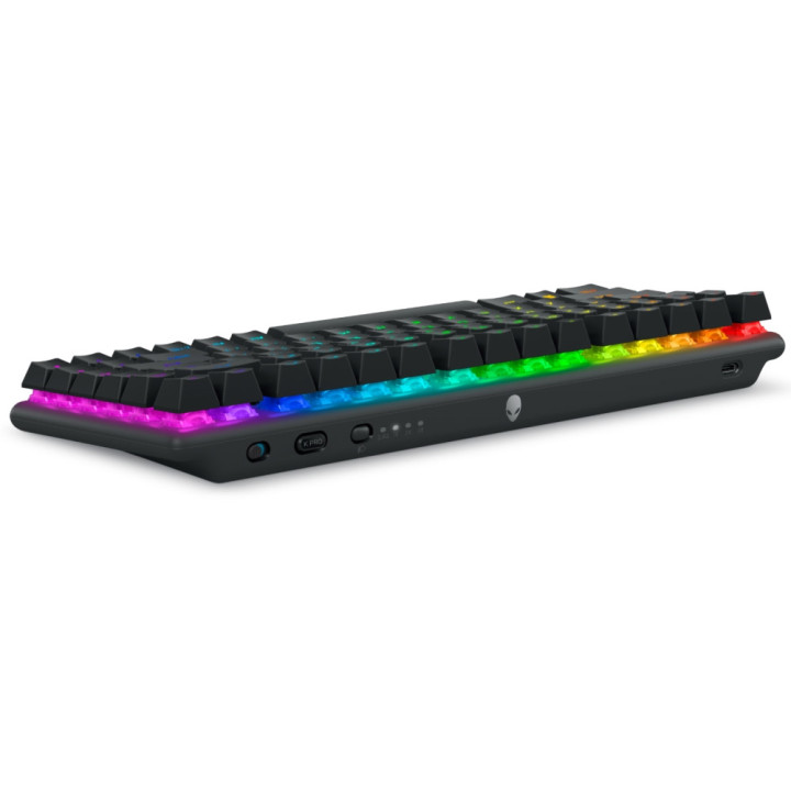 Безжична механична геймърска клавиатура Dell Alienware Pro, US (QWERTY), Dark Side of the Moon - 545-BBFQ