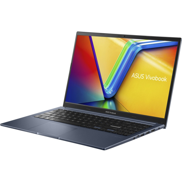 Лаптоп Asus Vivobook M1502YA-BQ018, AMD Ryzen R7-7730U, 15.6 "FHD (1920X1080) 16:9,16GB DDR4 (8 GB on BD),1TB SSD,Backlit Keyboard , NO OS, Quiet Blue - 90NB0X21-M00LK0