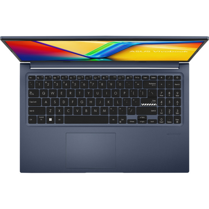 Лаптоп Asus Vivobook M1502YA-BQ018, AMD Ryzen R7-7730U, 15.6 "FHD (1920X1080) 16:9,16GB DDR4 (8 GB on BD),1TB SSD,Backlit Keyboard , NO OS, Quiet Blue - 90NB0X21-M00LK0