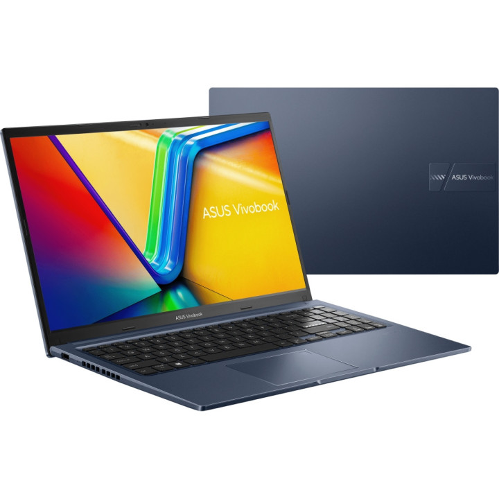 Лаптоп Asus Vivobook M1502YA-BQ018, AMD Ryzen R7-7730U, 15.6 "FHD (1920X1080) 16:9,16GB DDR4 (8 GB on BD),1TB SSD,Backlit Keyboard , NO OS, Quiet Blue - 90NB0X21-M00LK0