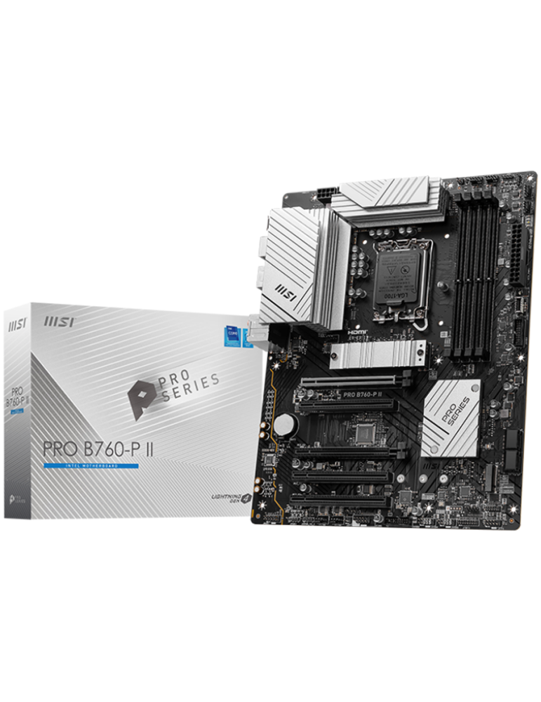 Дънна платка MSI PRO B760-P II, ATX, LGA1700, 4xDDR5