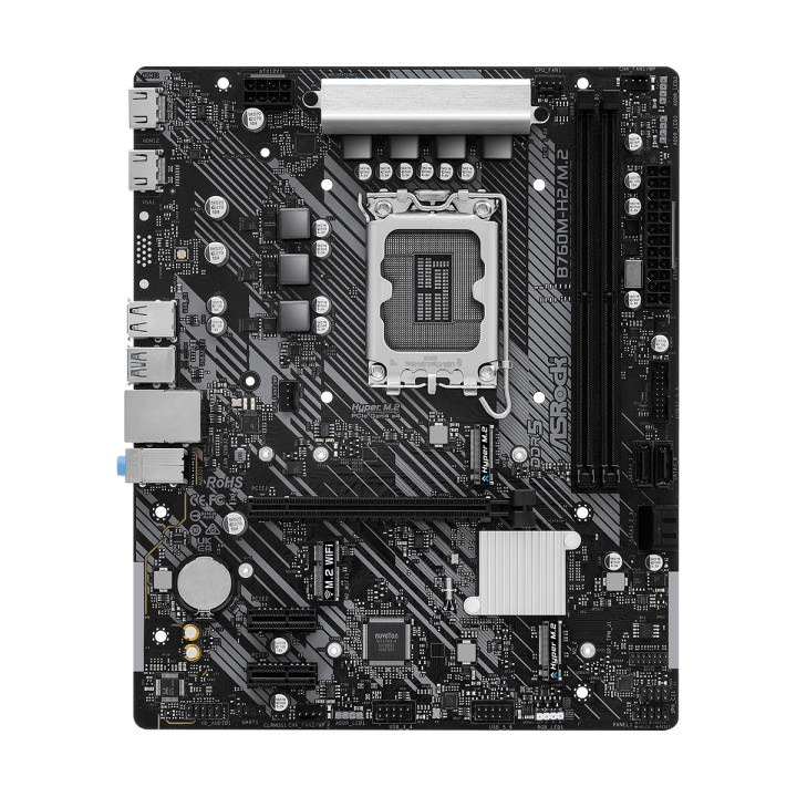 Дънна платка AsRock B760M-H2/M.2, DDR5, LGA1700