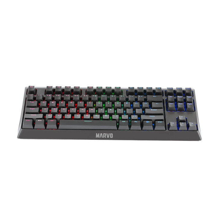 Механична геймърска клавиатура Marvo KG953G, Blue switches, 87 keys TKL, RGB - MARVO-KG953G