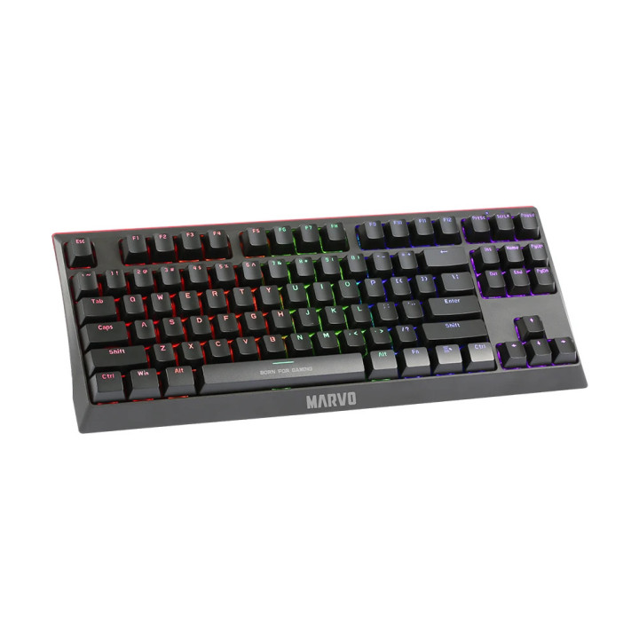 Механична геймърска клавиатура Marvo KG953G, Blue switches, 87 keys TKL, RGB - MARVO-KG953G