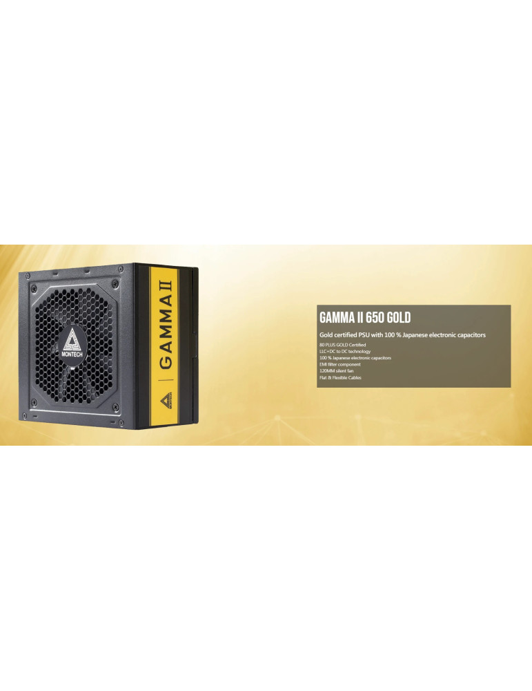 Захранване Montech GAMMA II 650, PSU 650W, Gold - MONTECH-GAMMA-II-650