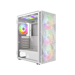 Кутия за компютър Montech X3 MESH, Mid-tower Case, TG, 6 fixed RGB Fans, White - MONTECH-X3-MESH-WH