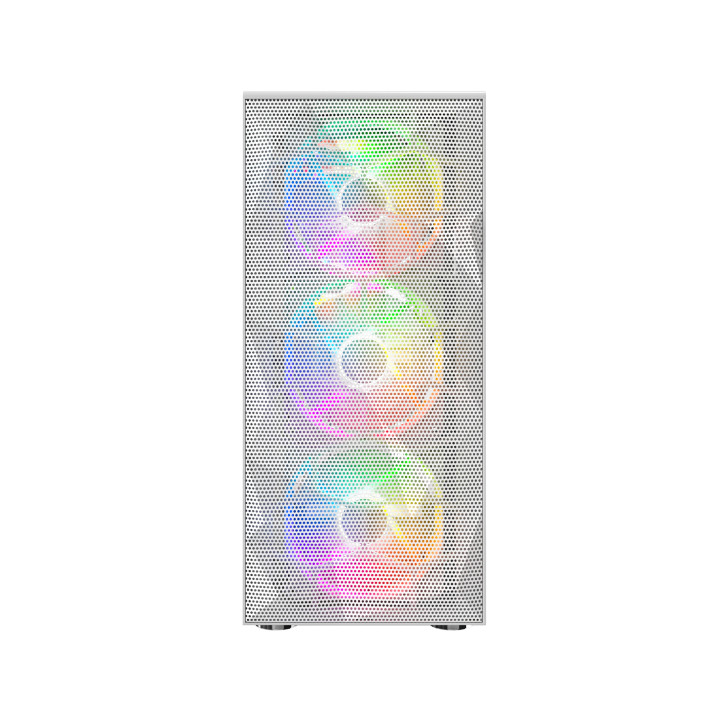 Кутия за компютър Montech X3 MESH, Mid-tower Case, TG, 6 fixed RGB Fans, White - MONTECH-X3-MESH-WH