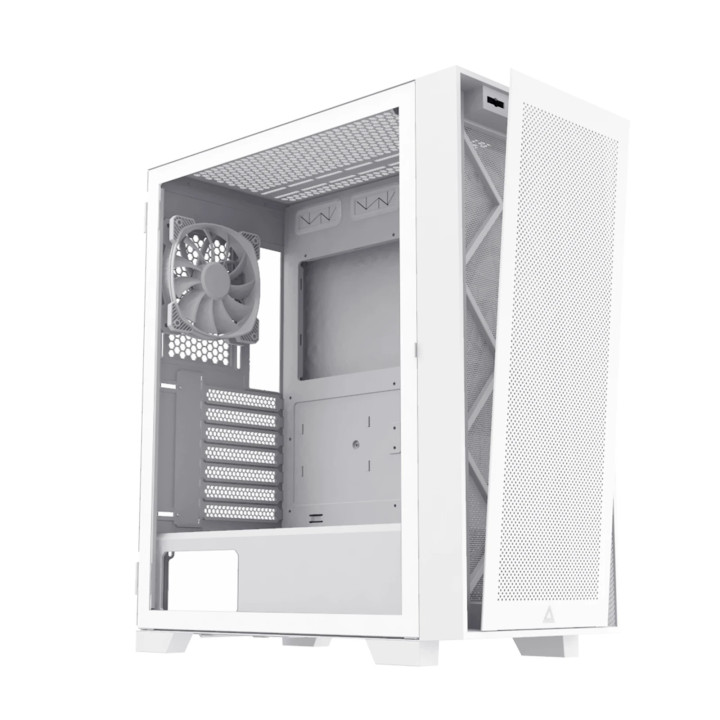 Кутия за компютър Montech AIR 1000 LITE, Mid-tower Case, TG, 3x120mm Fans, White - MONTECH-AIR-1000-LITE-WH