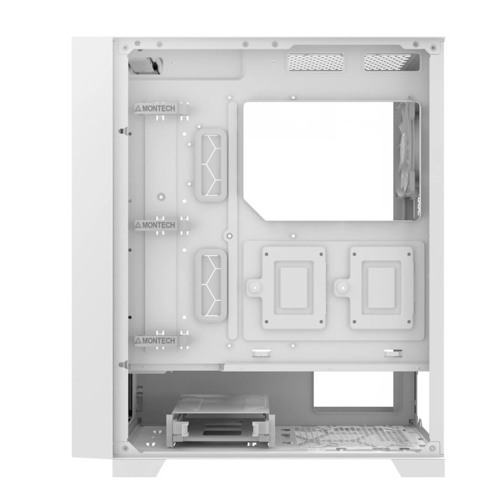 Кутия за компютър Montech AIR 1000 LITE, Mid-tower Case, TG, 3x120mm Fans, White - MONTECH-AIR-1000-LITE-WH