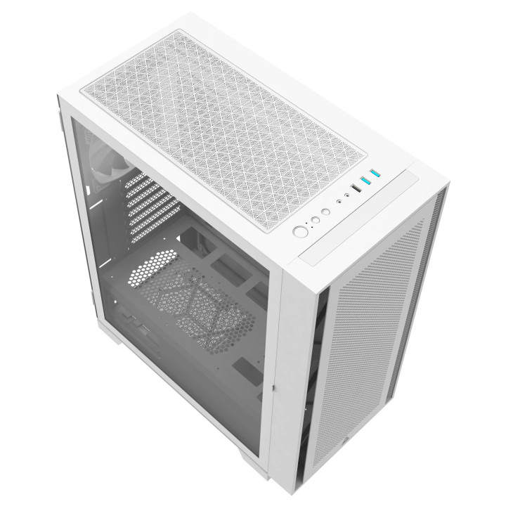 Кутия за компютър Montech AIR 1000 LITE, Mid-tower Case, TG, 3x120mm Fans, White - MONTECH-AIR-1000-LITE-WH