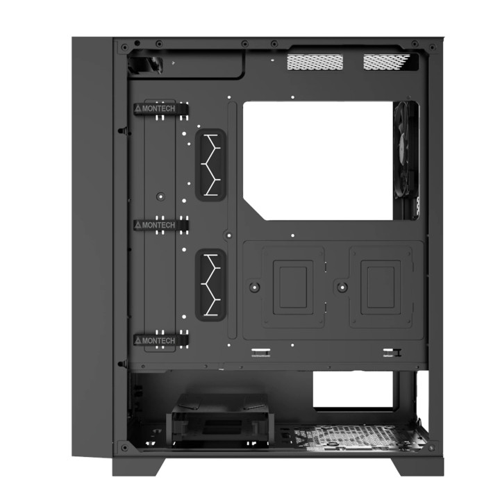 Кутия за компютър Montech AIR 1000 LITE, Mid-tower Case, TG, 3x120mm Fans, Black - MONTECH-AIR-1000-LITE-BK