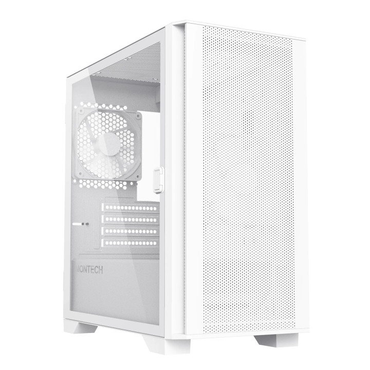 Кутия за компютър Montech AIR 100 LITE, Micro ATX Case, TG, 2x120mm Fans, White - MONTECH-AIR-100-LITE-WH