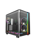 Кутия за компютър Montech KING 95 Pro, Dual Chamber Mid-tower Case, 6 ARGB Fans, 2 Front Panels, Black - MONTECH-KING-95-PRO-BK